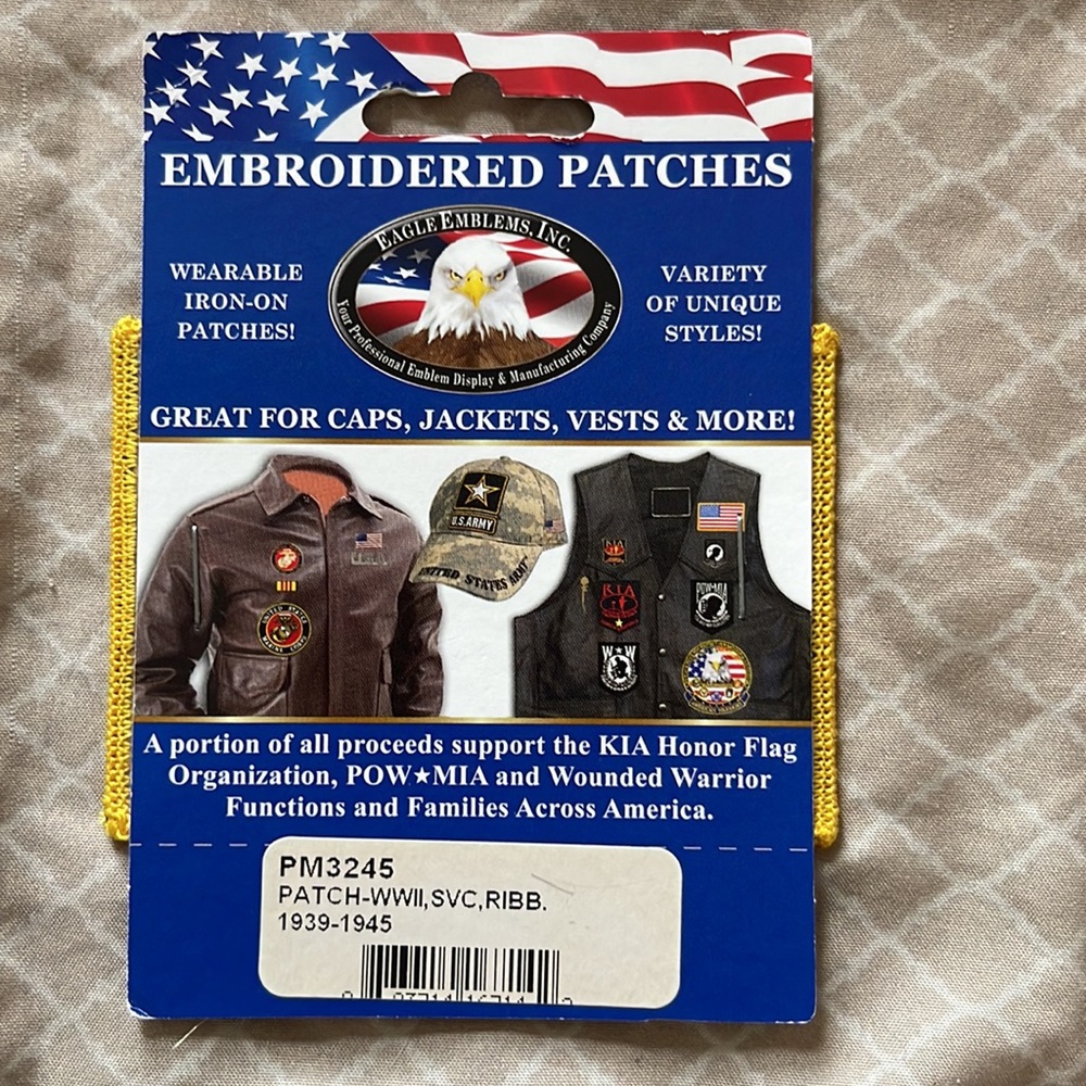 WWII VET 1939-1945 embroidered patch - Picture 2 of 3